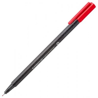 CAJA DE 10 ROTULADORES TRIPLUS FINELINER 334 ECO EDITION ROJO STAEDTLER 334 R-2 (Espera 4 dias)